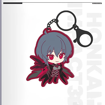 Honkai Impact 3rd Natasha Cioara chibi soft rubber keychain with keyring attachment