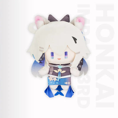 Honkai Impact 3rd Kiana Kaslana chibi plush doll on white background