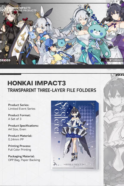 Honkai Impact 3 Valkyrie Multi Layer A4 File Folder Product Details
