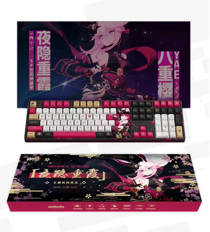 Honkai Impact 3rd Yae Sakura Mechanical Keyboard Anime Gaming Desk Setup