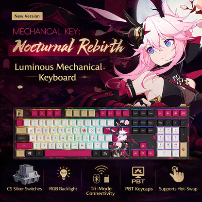 Honkai Impact 3rd Yae Sakura Night Sakura Mechanical Keyboard RGB Backlit