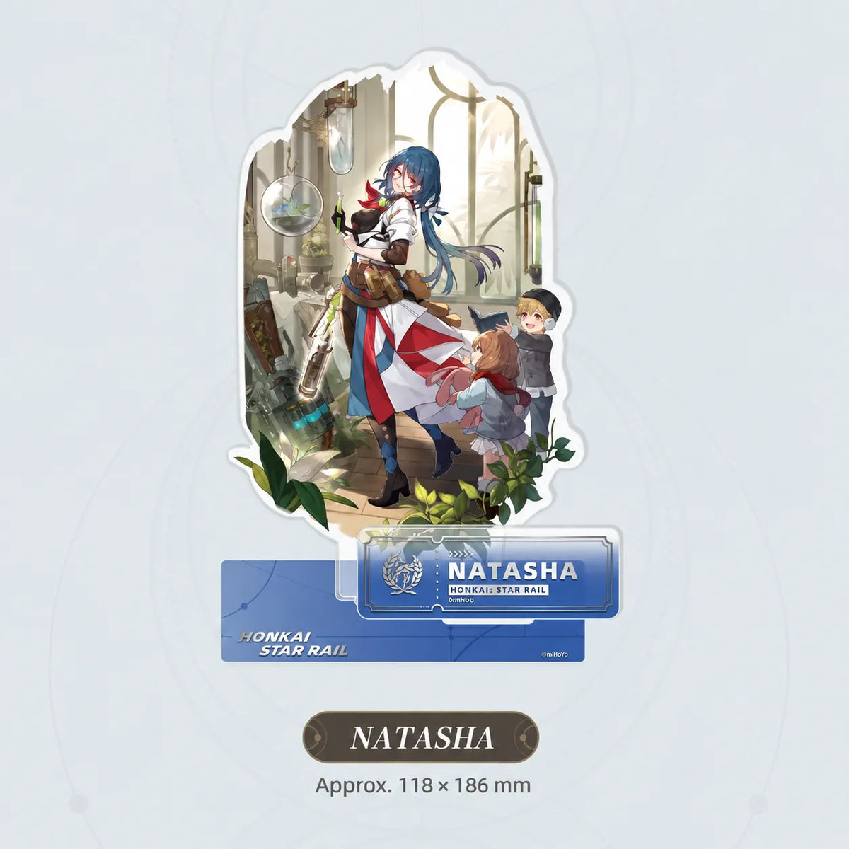 Natasha Abundance acrylic standee with themed display base