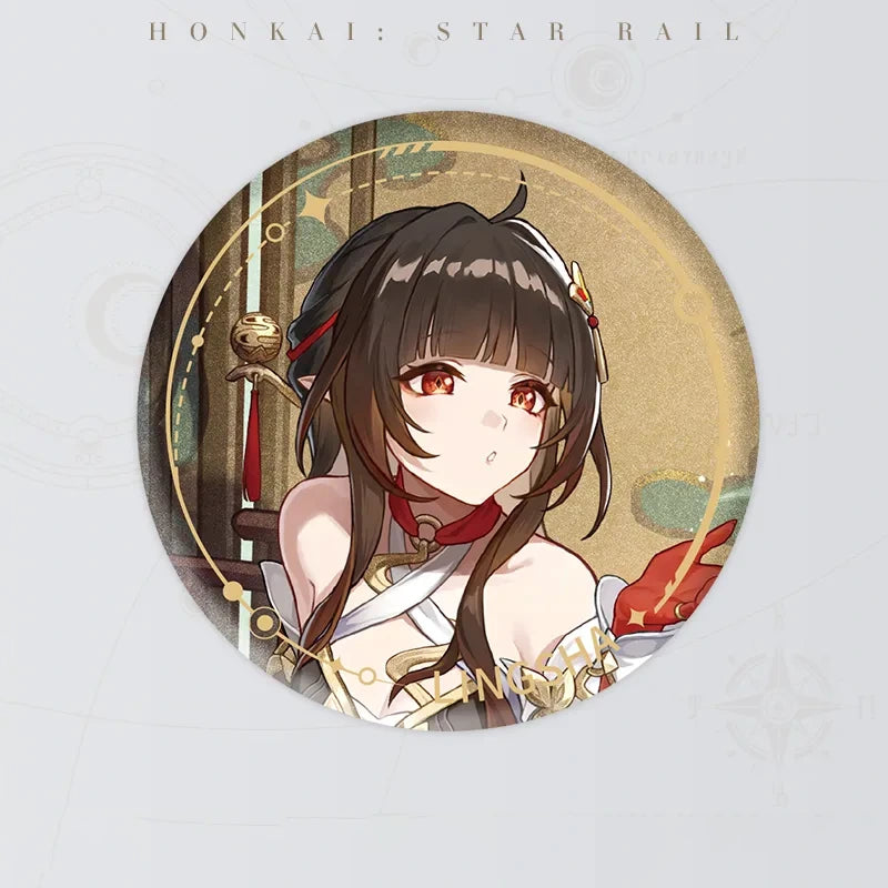 Honkai: Star Rail Lingsha Abundance tinplate badge