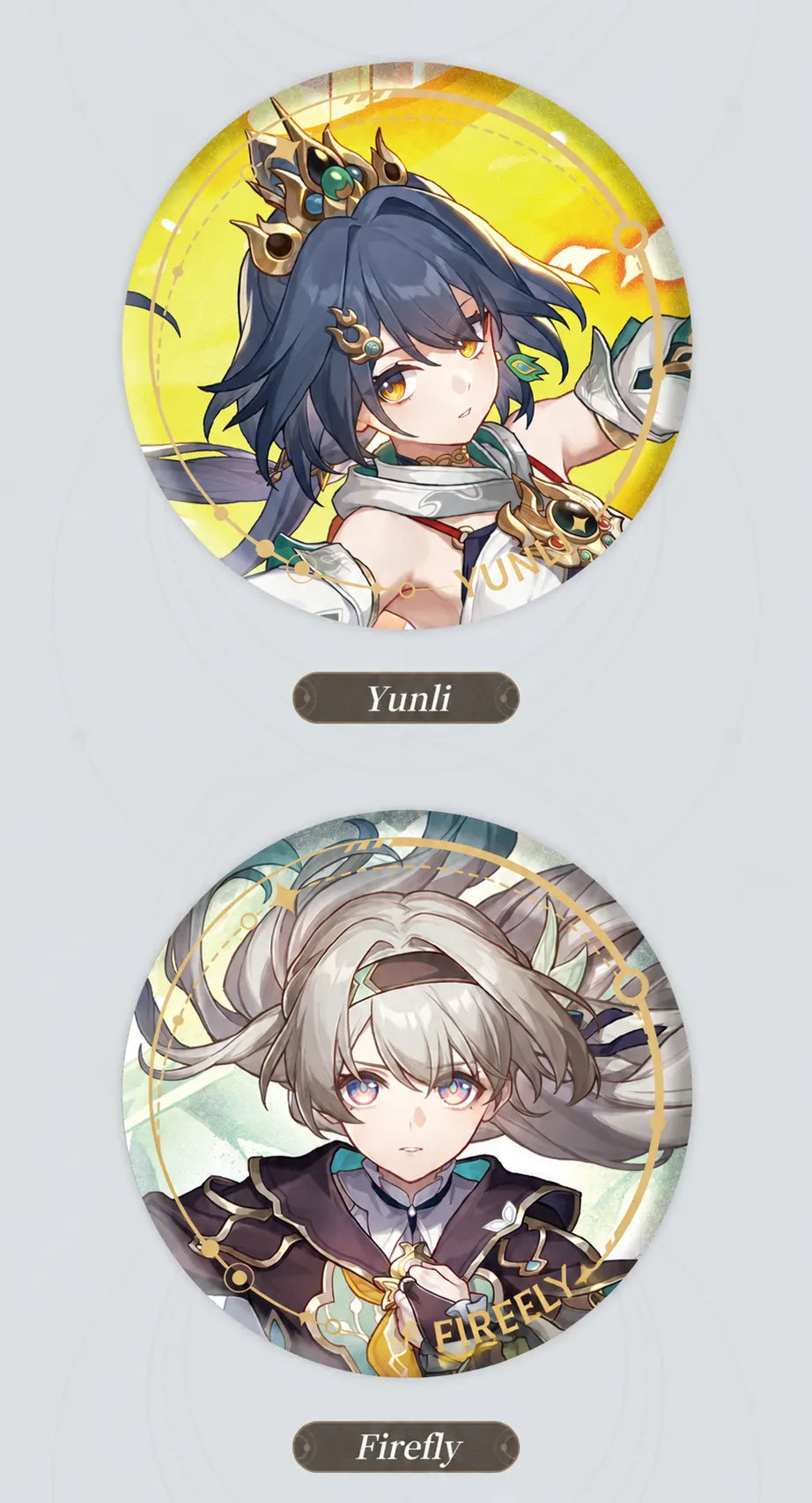 Yunli and Firefly Destruction badge details