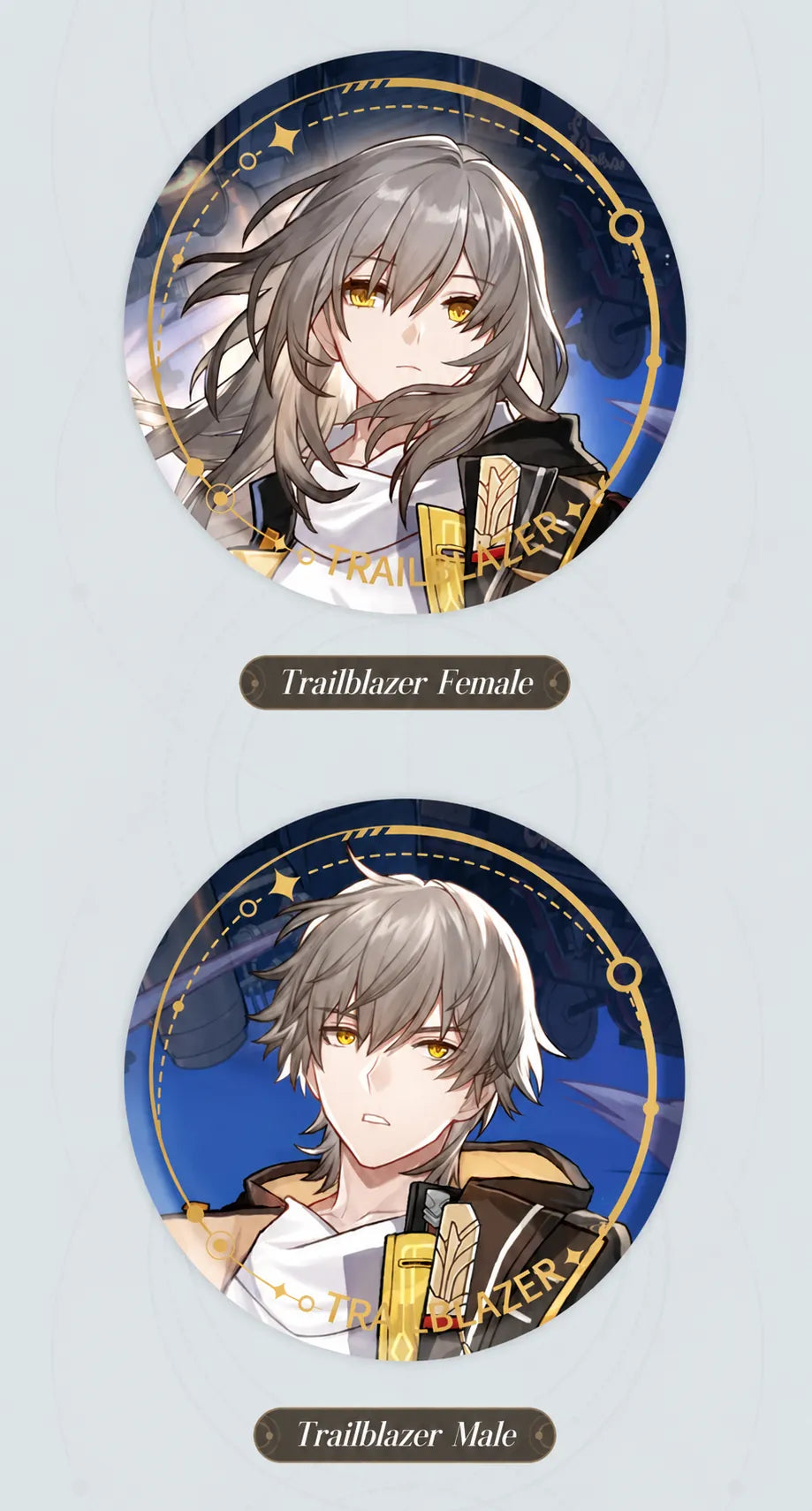Trailblazer Female and Trailblazer Male Destruction badge details