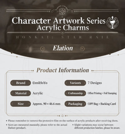 Honkai: Star Rail Character Artwork Series Elation acrylic charm product information