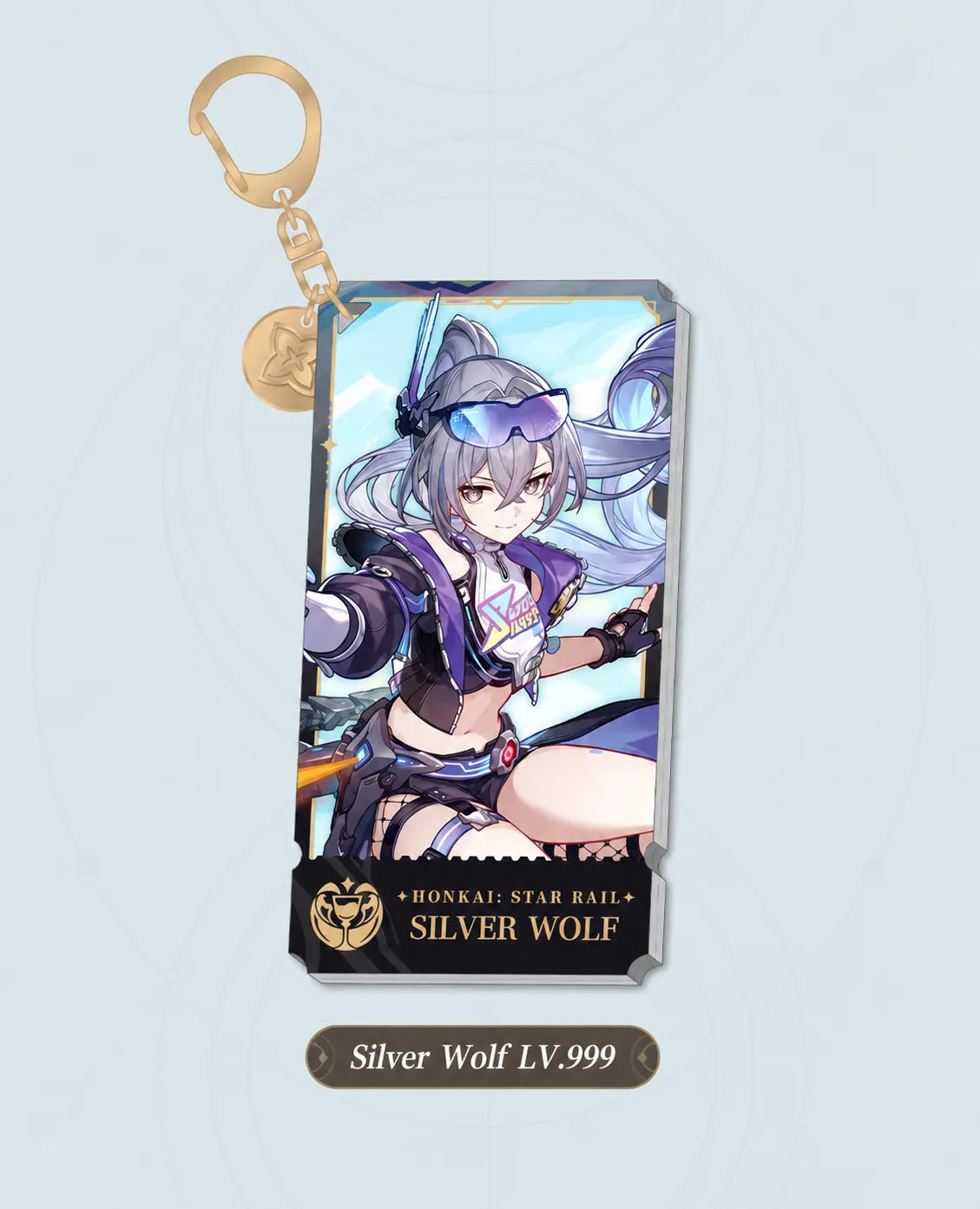 Silver Wolf LV.999 Elation acrylic charm details