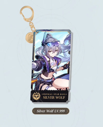 Silver Wolf LV.999 Elation acrylic charm details