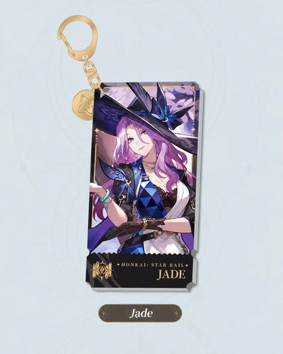 Jade Erudition acrylic charm details