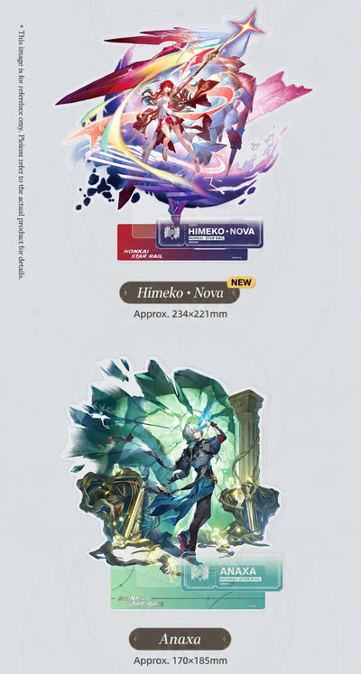 Himeko • Nova and Anaxa Erudition Acrylic Standees with character display bases
