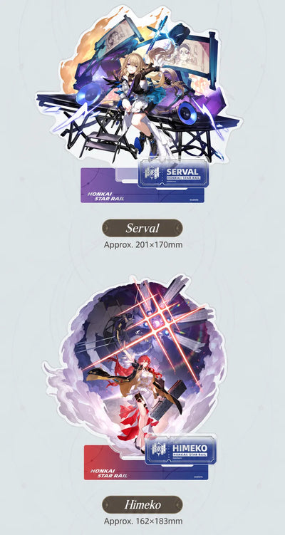 Serval and Himeko Erudition Acrylic Standees with character display bases