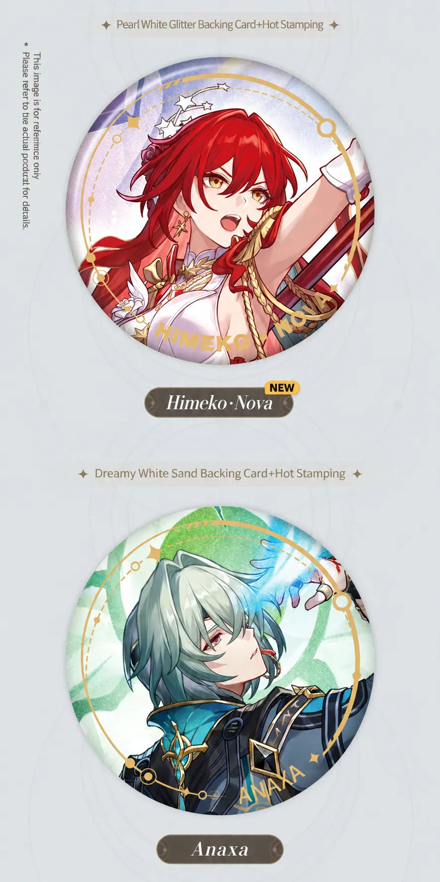 Himeko • Nova and Anaxa Character Artwork Series Erudition Badge designs