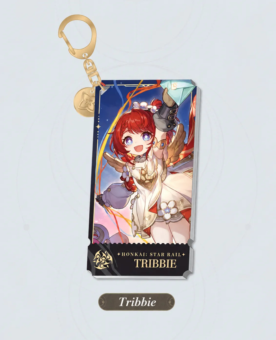 Tribbie Character Artwork Series Harmony Acrylic Charm with gold-tone hardware