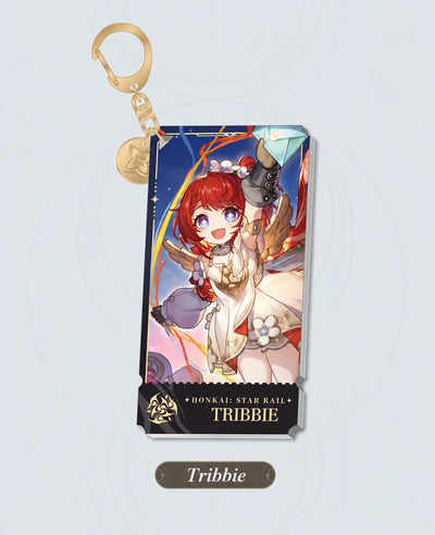 Tribbie Character Artwork Series Harmony Acrylic Charm with gold-tone hardware