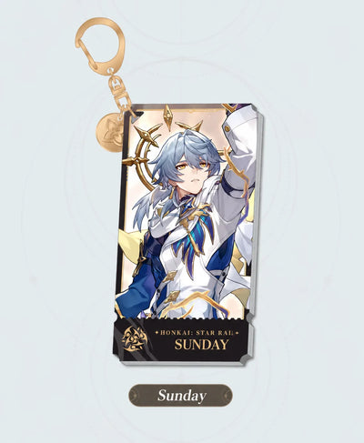Sunday Character Artwork Series Harmony Acrylic Charm with gold-tone hardware