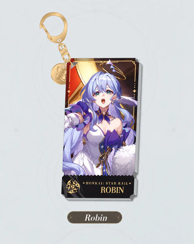 Robin Character Artwork Series Harmony Acrylic Charm with gold-tone hardware
