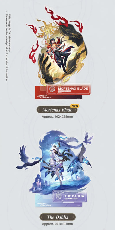 Mortenax Blade and The Dahlia Nihility acrylic standee details