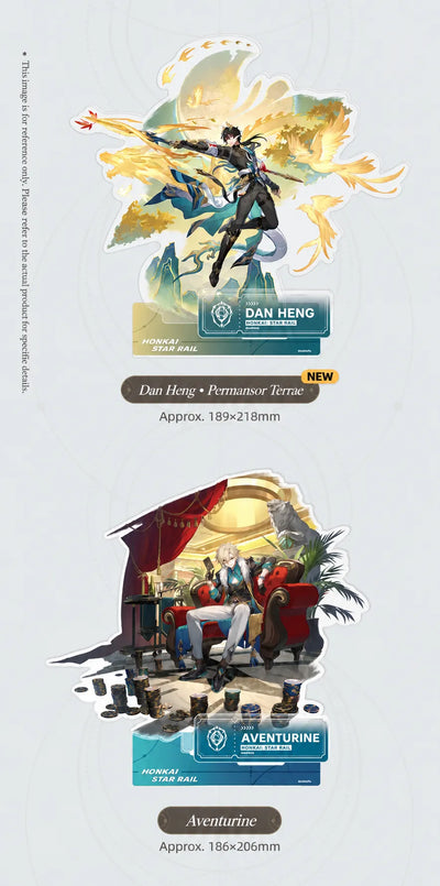 Dan Heng • Permansor Terrae and Aventurine Preservation Acrylic Standee designs and sizes