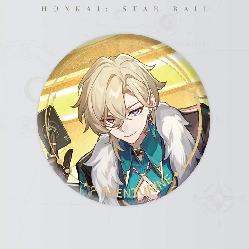 Honkai: Star Rail Character Artwork Series Preservation Badge featuring Aventurine