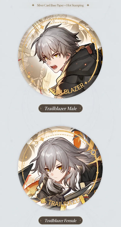 Trailblazer Male and Trailblazer Female Preservation Badge designs
