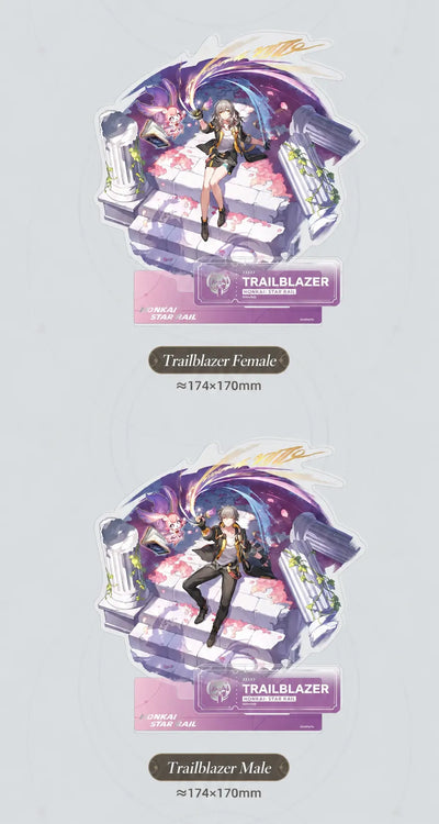 Trailblazer Female and Trailblazer Male Remembrance acrylic standee details