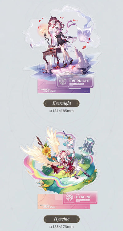 Evernight and Hyacine Remembrance acrylic standee details