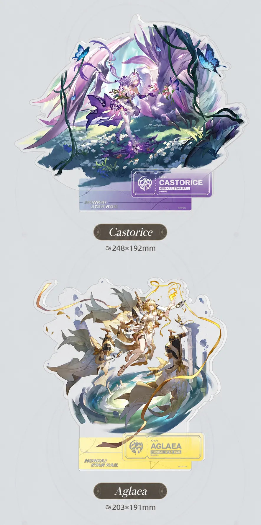 Castorice and Aglaea Remembrance acrylic standee details