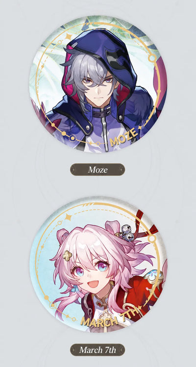 Moze and March 7th Character Artwork Series The Hunt Badge designs