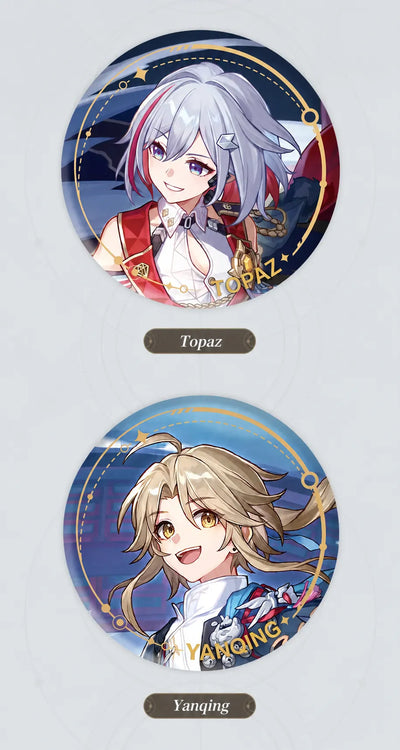 Topaz and Yanqing Character Artwork Series The Hunt Badge designs