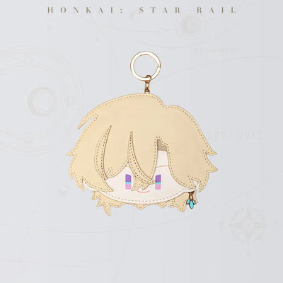 Honkai Star Rail Aventurine Chibi Doll Series card holder featuring blond hair and colorful eyes