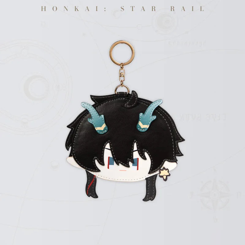 Honkai Star Rail Dan Heng Imbibitor Lunae Chibi Doll Series card holder with teal horn details
