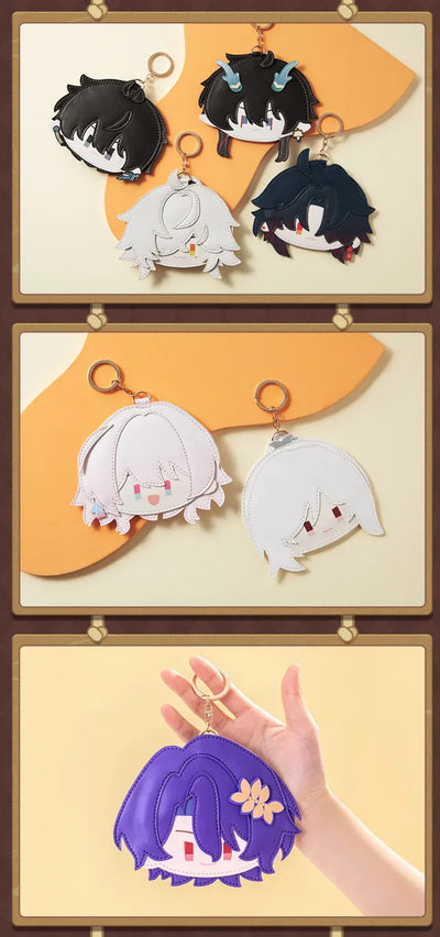 Honkai Star Rail Chibi Doll Series PU leather card holders with character shaped designs