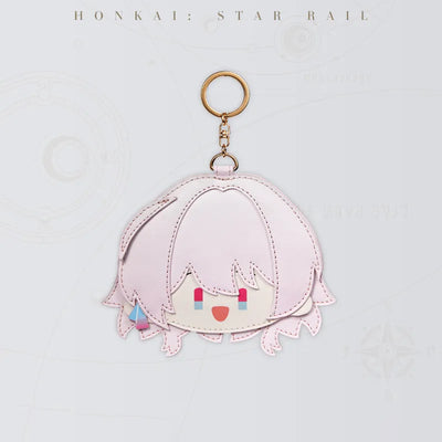Honkai Star Rail March 7th Chibi Doll Series card holder featuring pink hair and cheerful expression