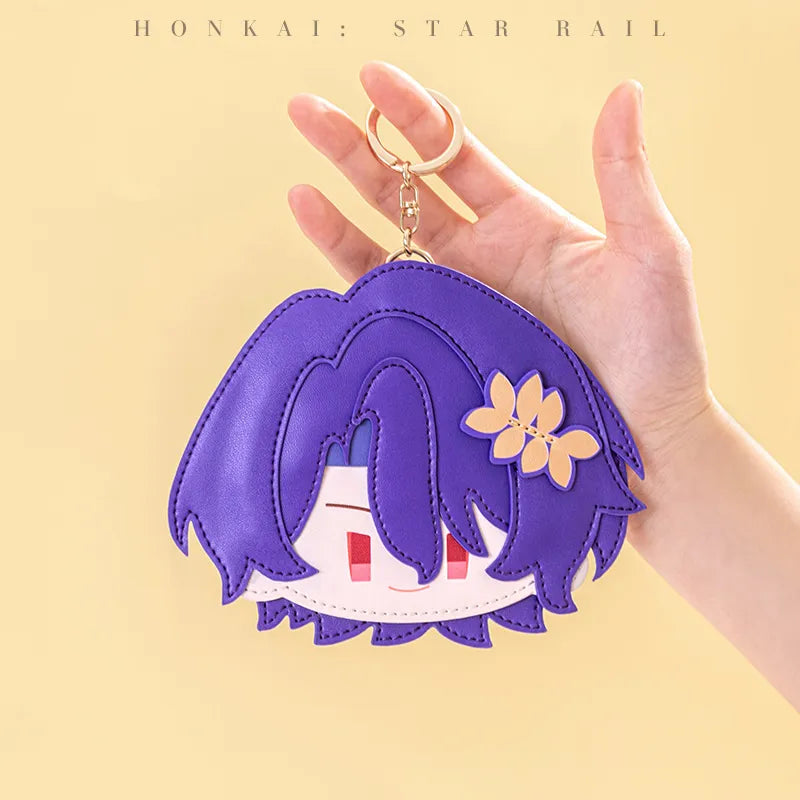 Chibi Doll Series character card holders featuring stitched details and metal keyrings