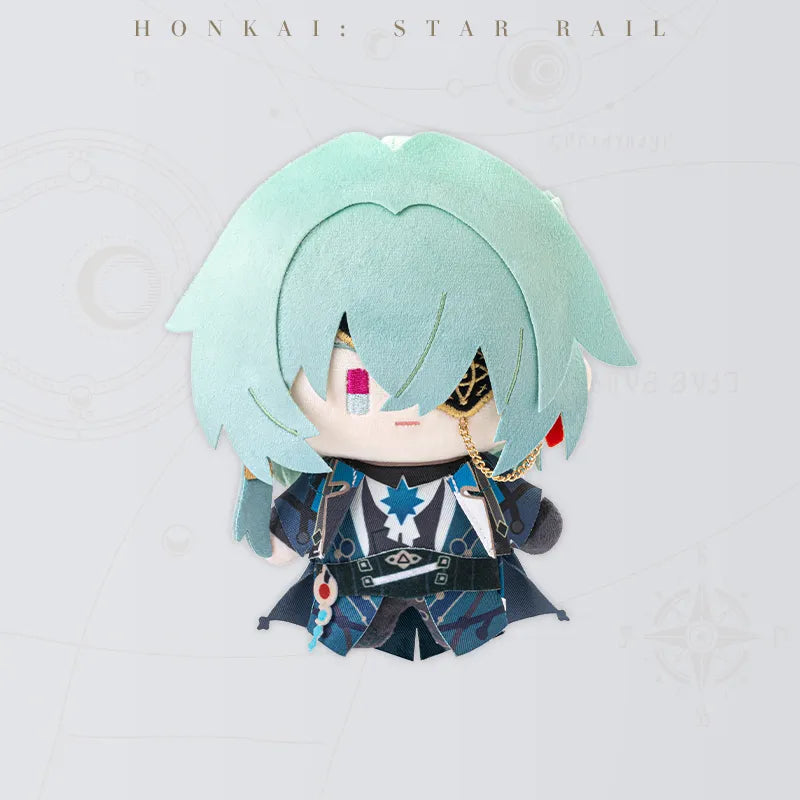 Honkai Star Rail Anaxa Chibi Doll Series plush doll with teal hair and eyepatch available for pre-order