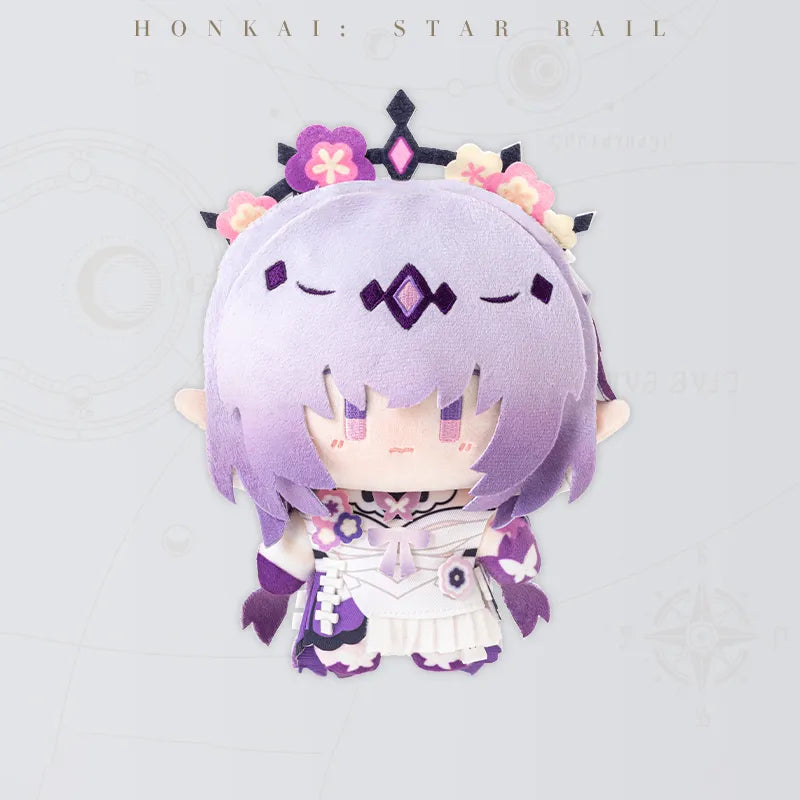 Honkai Star Rail Castorice Chibi Doll Series plush doll featuring lavender hair and floral accessories available for second batch pre-order