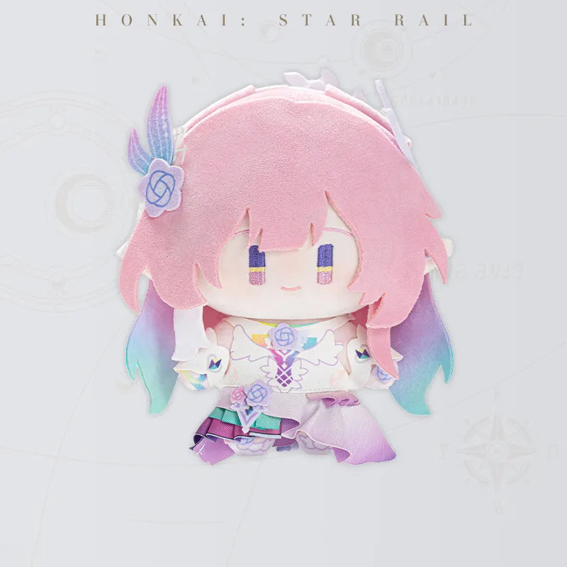 Honkai Star Rail Cyrene Chibi Doll Series plush doll featuring pink hair and butterfly decorations available for second batch pre-order