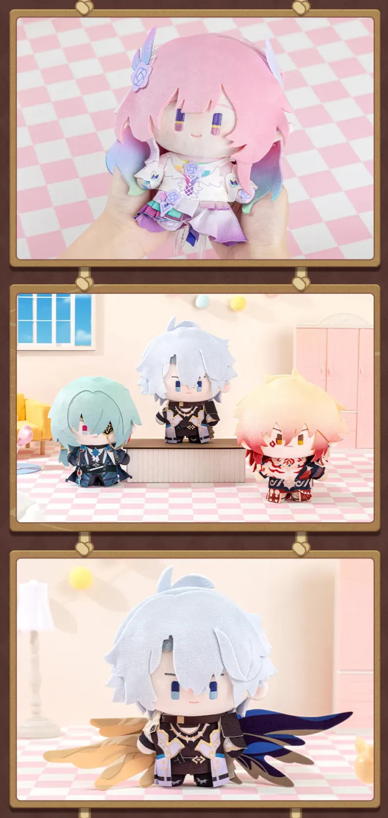Chibi Doll Series plush dolls featuring colorful costumes and character themed designs