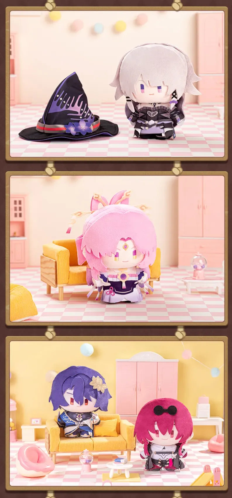 Chibi Doll Series plush dolls featuring embroidered eyes and detailed clothing patterns