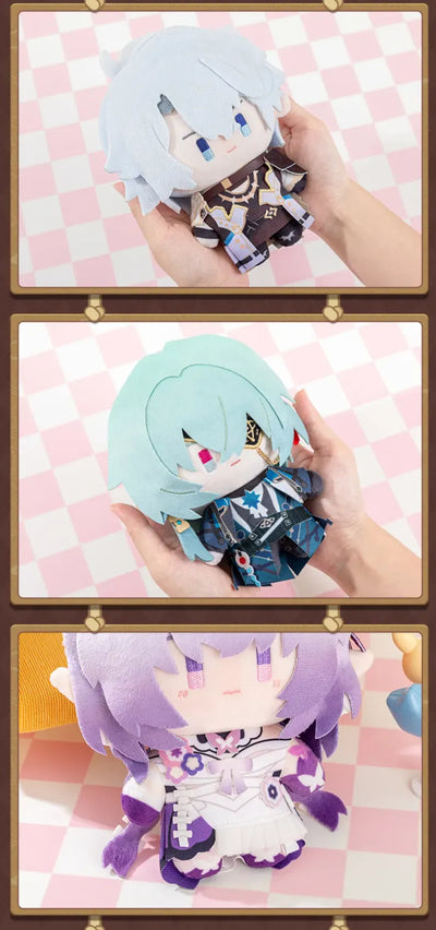 Chibi Doll Series plush dolls displayed with matching character themed accessories