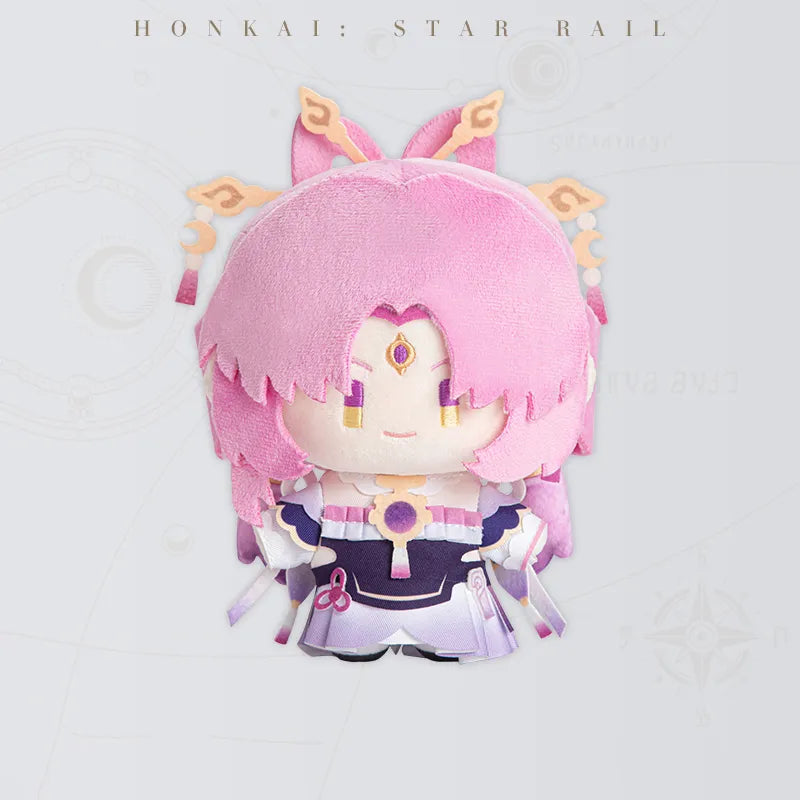 Honkai Star Rail Fu Xuan Chibi Doll Series plush doll featuring pink hair and ornate headpiece
