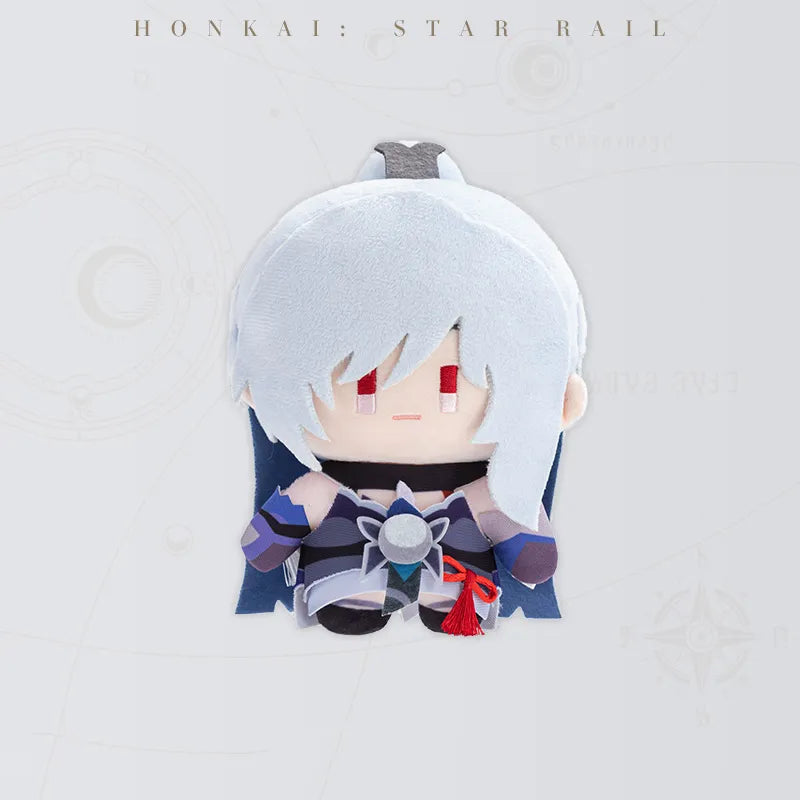 Honkai Star Rail Jingliu Chibi Doll Series plush doll with white hair and blue costume details