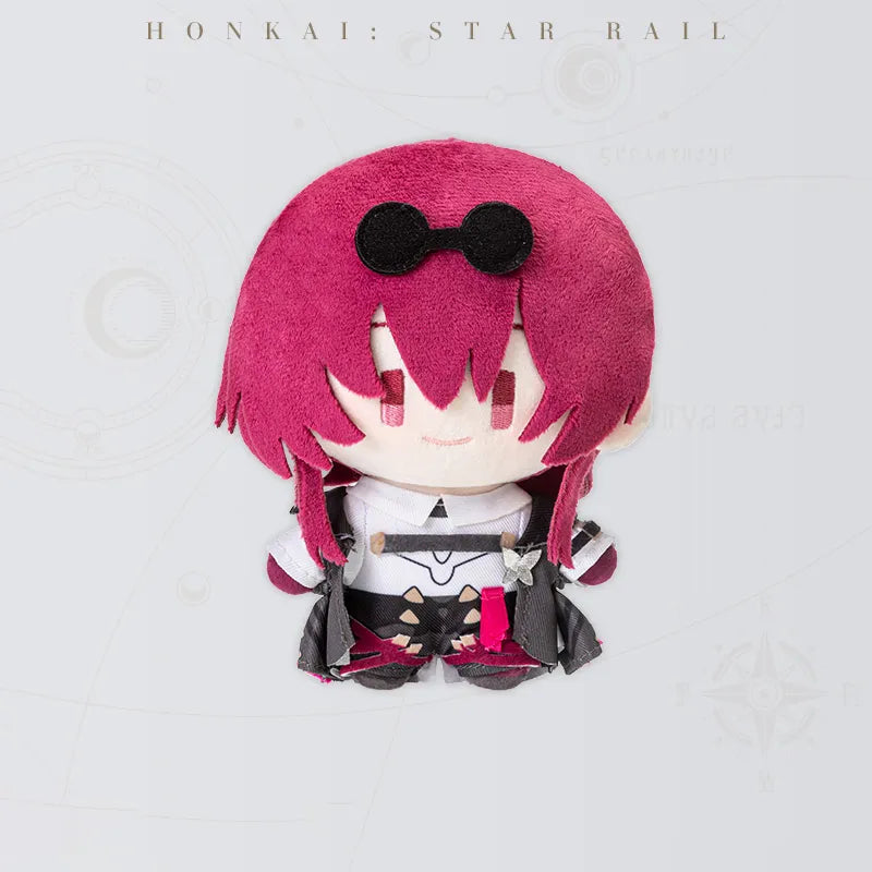 Honkai Star Rail Kafka Chibi Doll Series plush doll with burgundy hair and sunglasses