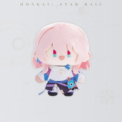 Honkai Star Rail March 7th Chibi Doll Series plush doll with pink hair and cheerful expression available for pre-order
