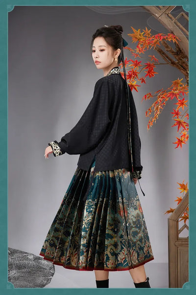 Dan Heng Imbibitor Lunae Mamian Skirt details showing pleats, elastic back waistband and decorative hem