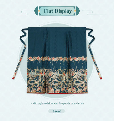 Dan Heng Imbibitor Lunae One-Piece Mamian Skirt with traditional wrap construction and detailed jacquard pleats