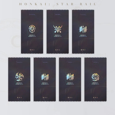 Honkai: Star Rail Departure Countdown Series Holographic Commemorative Ticket Set back designs