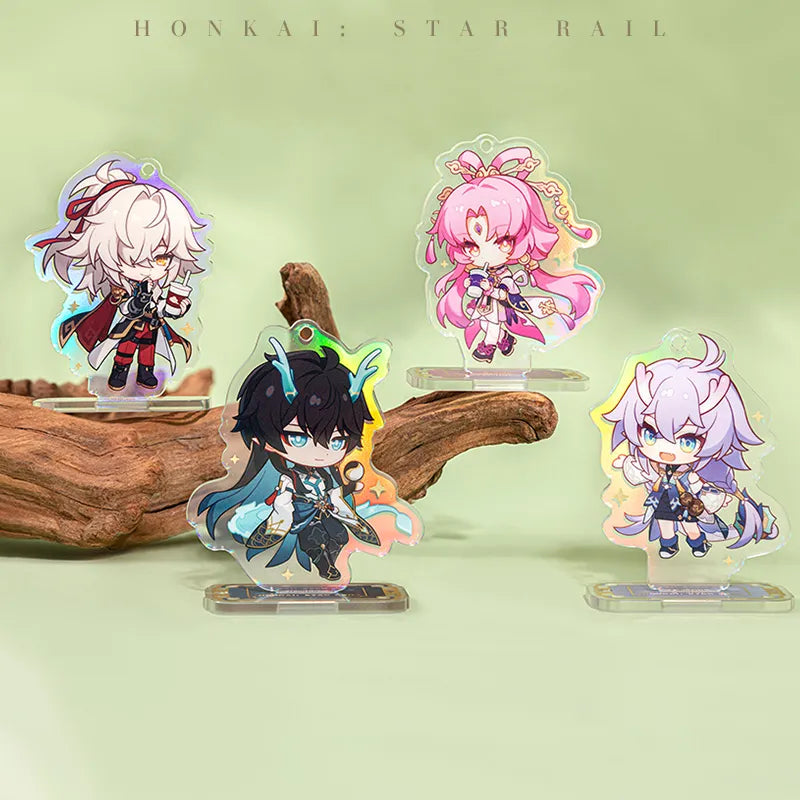 Honkai: Star Rail Express Travel Notes Chibi Acrylic Charm and Stand Set