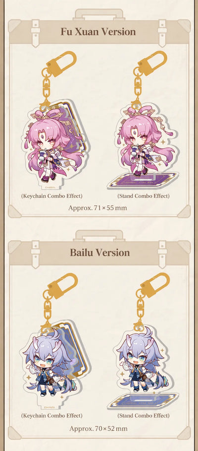 Fu Xuan and Bailu Chibi Acrylic Charm and Stand Set combination details