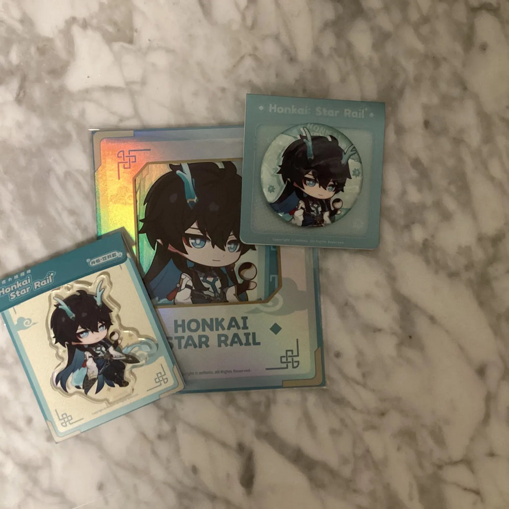 Honkai: Star Rail Express Travel Notes Chibi-Acryl-Anhänger & Aufsteller-Set